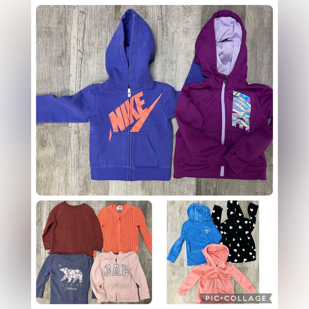 Toddler girl 3T Nike, Carter’s sweatshirt & hoodie lot